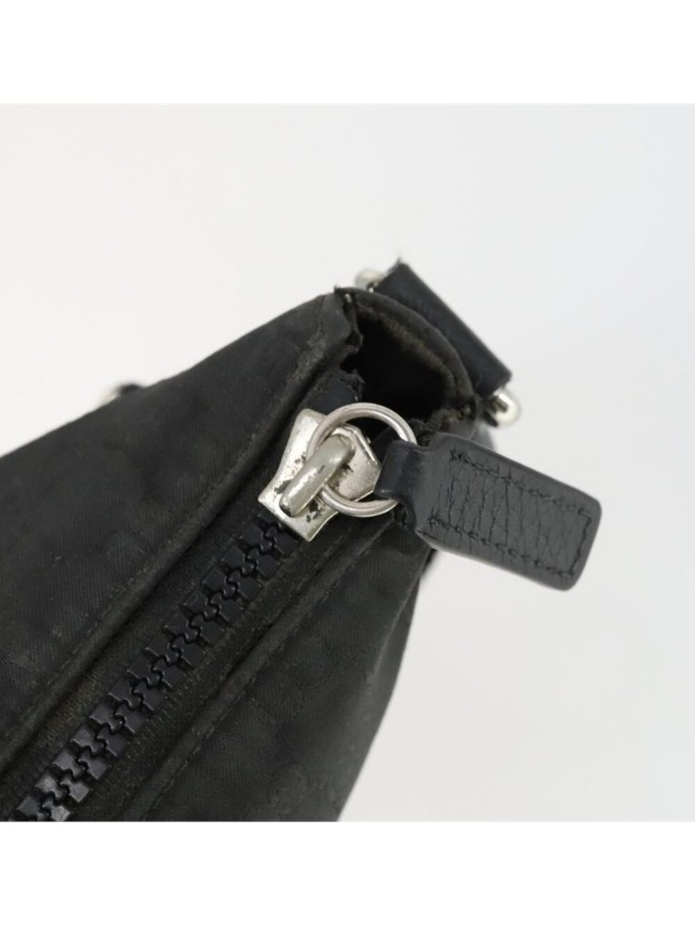 Authentic GUCCI GG Canvas Shoulder Bag Nylon Black Silver 449184 - Picture 13 of 16